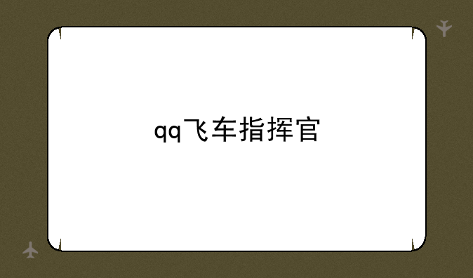 qq飞车指挥官