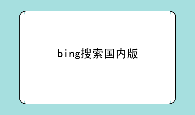 bing搜索国内版